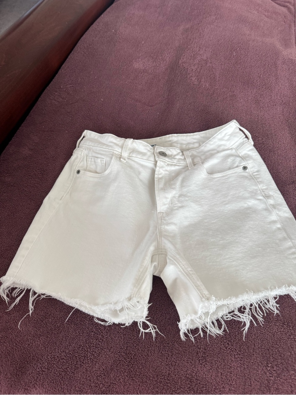 Womens White Denim Shorts